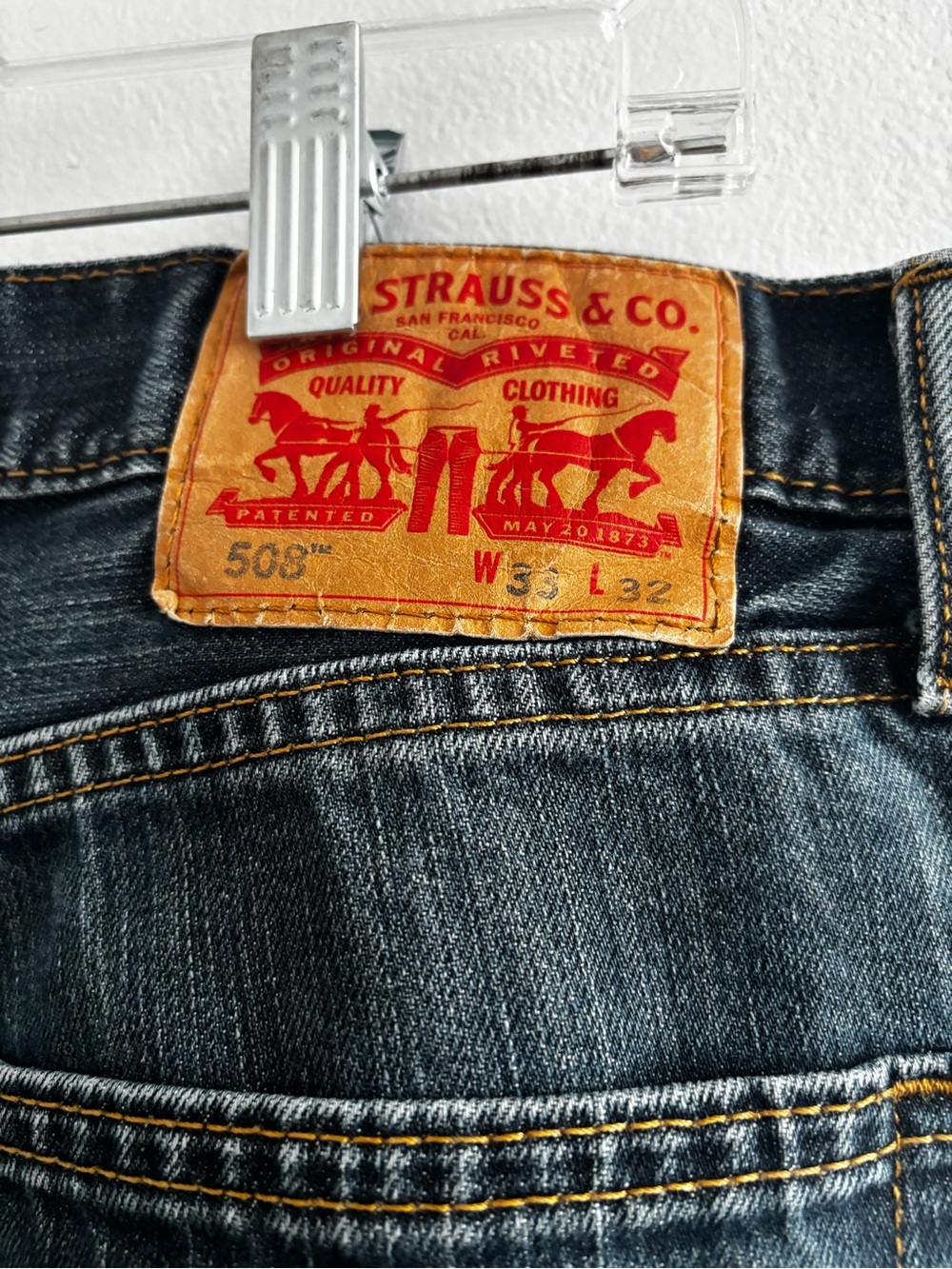 Levi's Straight-Leg Jeans in Dark Blue Wash 33x32 - Picture 7 of 8